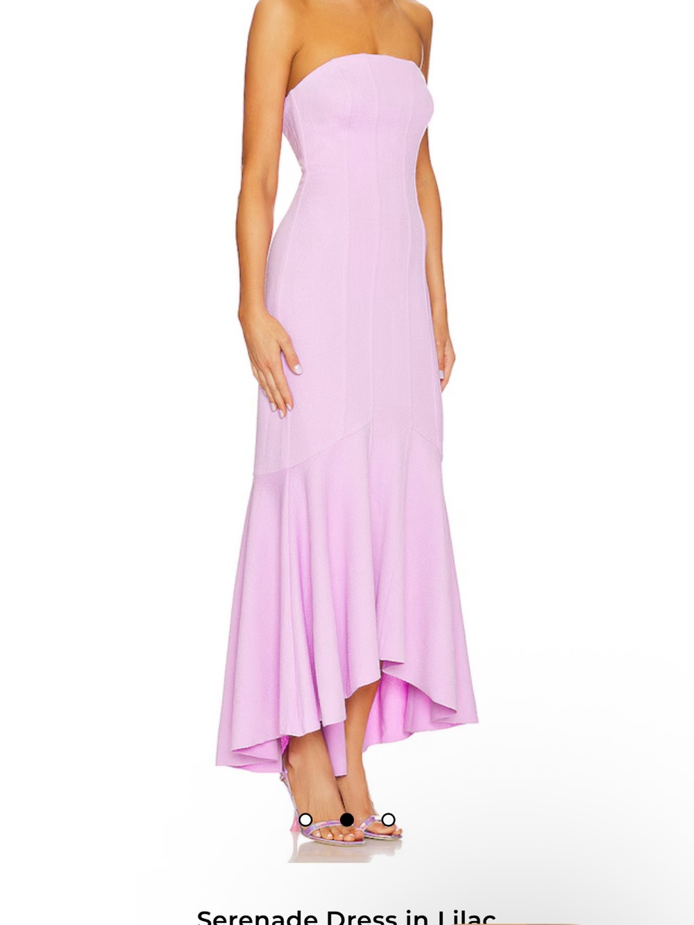 Elliatt Lilac Strapless Mermaid Hem Dress